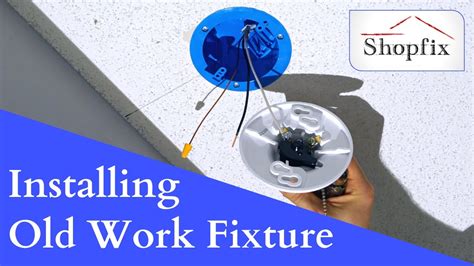 how to install ceiling junction box from wall outlet|old work ceiling box installation.